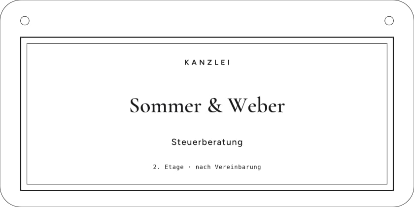 Türschild Edelstahl 200 × 100