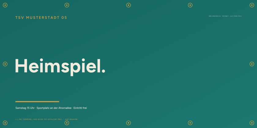 Werbeplane mit Ösen